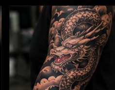 Tattoo photo example 9: Floral shoulder tattoo